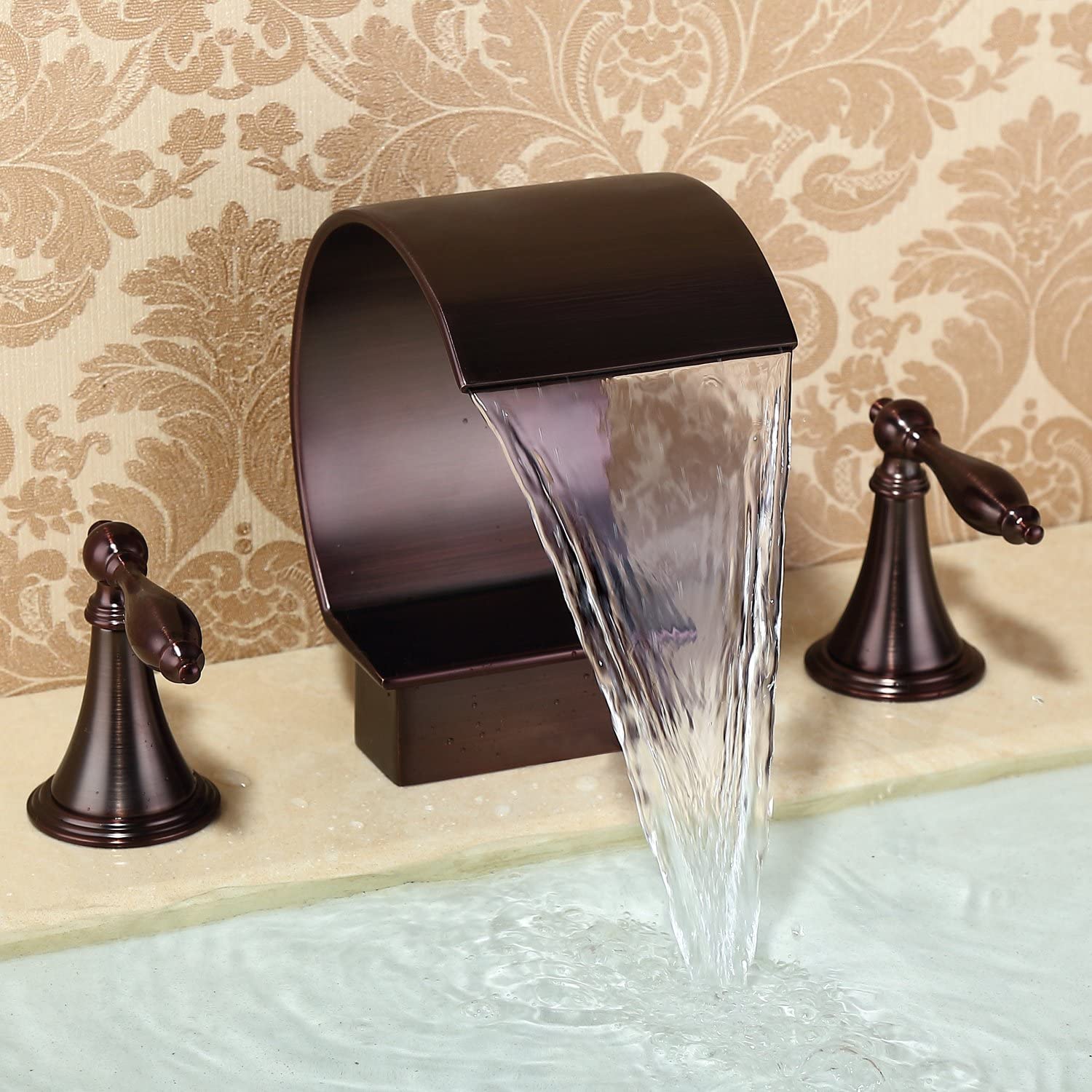 Waterfall Oil-rubbed Bronze Faucet High Arc Sink Faucet ...